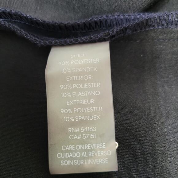 Calvin Klein Womens Navy Faux Suede Sheath Dress Size 14 Timeless Chic Luxury - Picture 6 of 7